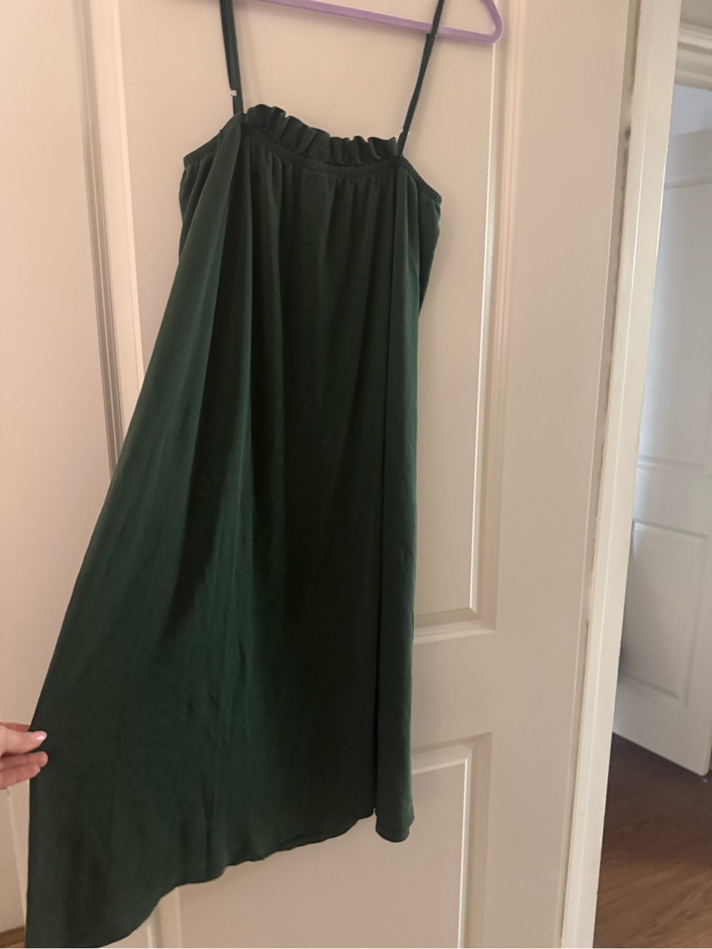 LAKE Pima Ruffle Midi Nightgown NWT size Large